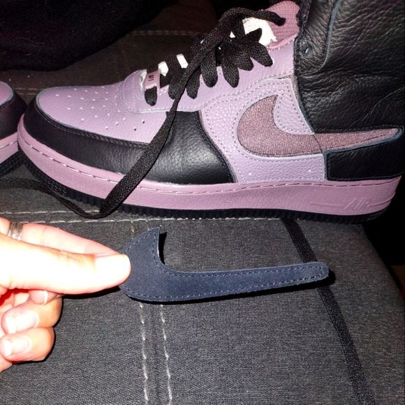 Custom Nikes. Unisex men's size 8 women's size 9.5. Black and purple - Picture 1 of 12